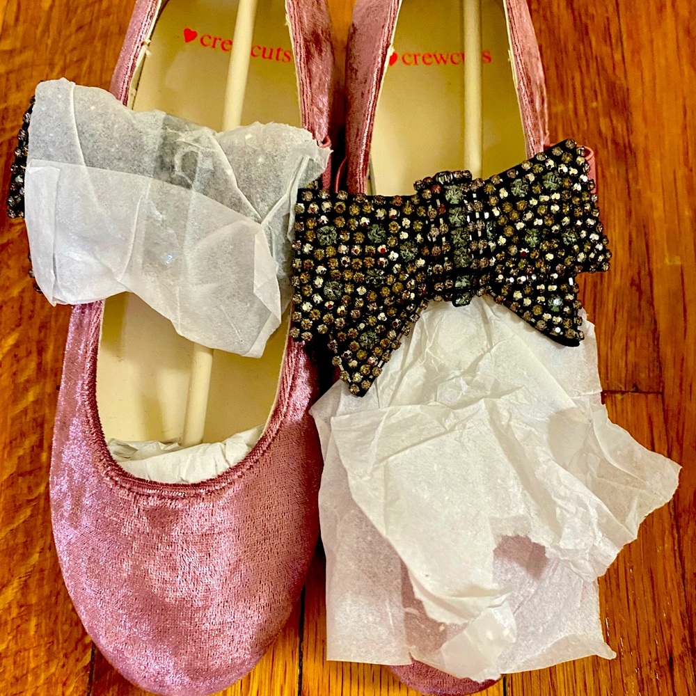 Velvet Mary-janes. Jewel encrusted bow and heel.